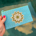 Hand beaded Balinese Clutch - Blue